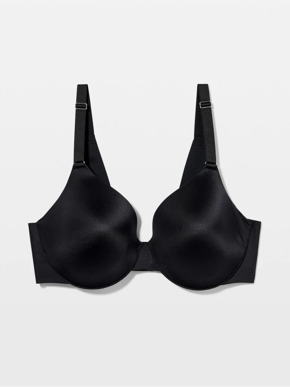 Soma Black Full Coverage T-Shirt Bra 40DD Underwire Smooth Molded Cup